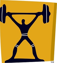 <div style='text-align:left;'>Athens 2004, weightlifting pictogram. / ©International Olympic Committee</div>