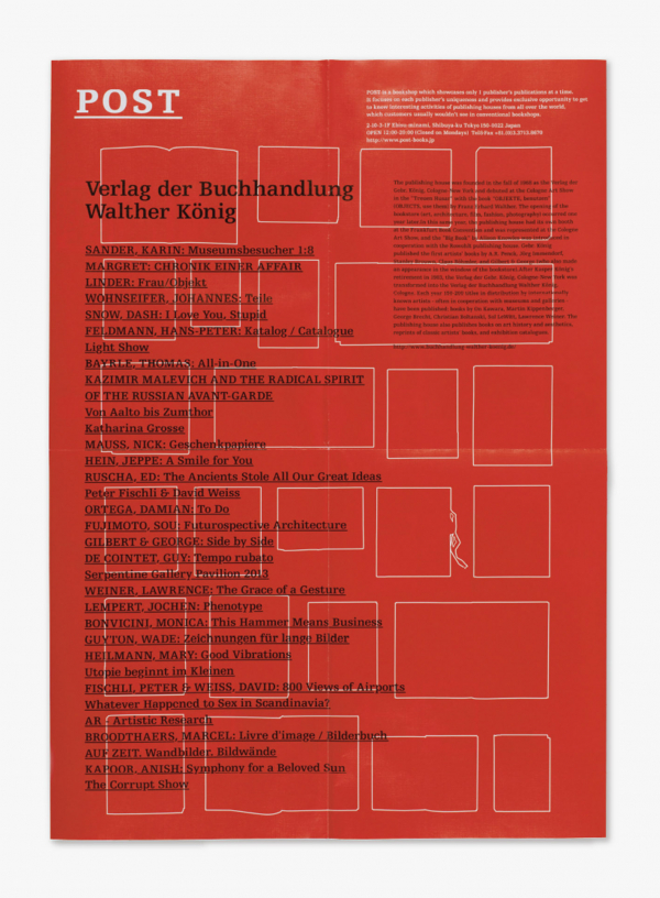 POST‒Brochure / Buchhandlung Walther König, 2011