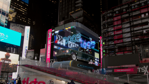 3D OOH The 2022 BMW i4 M50 by Kith in Times Square, NY  / Motion Graphics / 2022