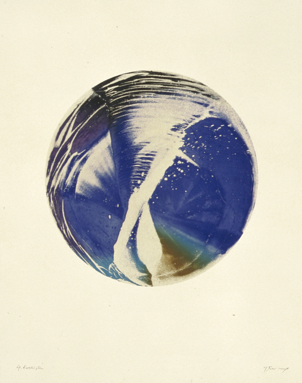 青ライオンあるいは《月・指》 I　1991-92年／カラーインタリオ／71×56.5 cm